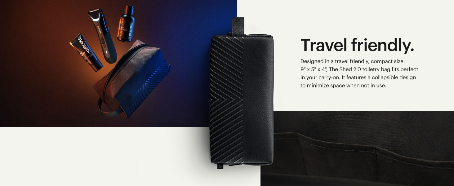 manscaped shed toiletry bag travel nylon toiletries