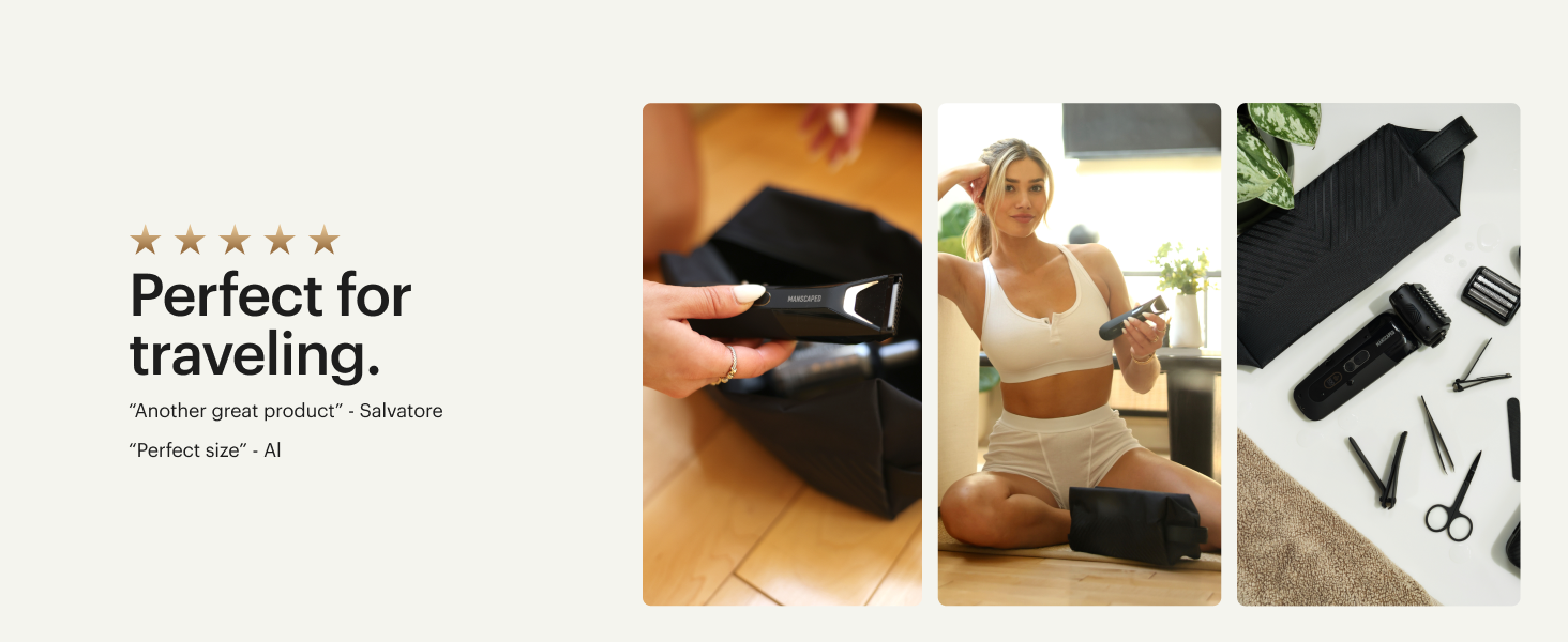 manscaped shed toiletry bag travel nylon toiletries